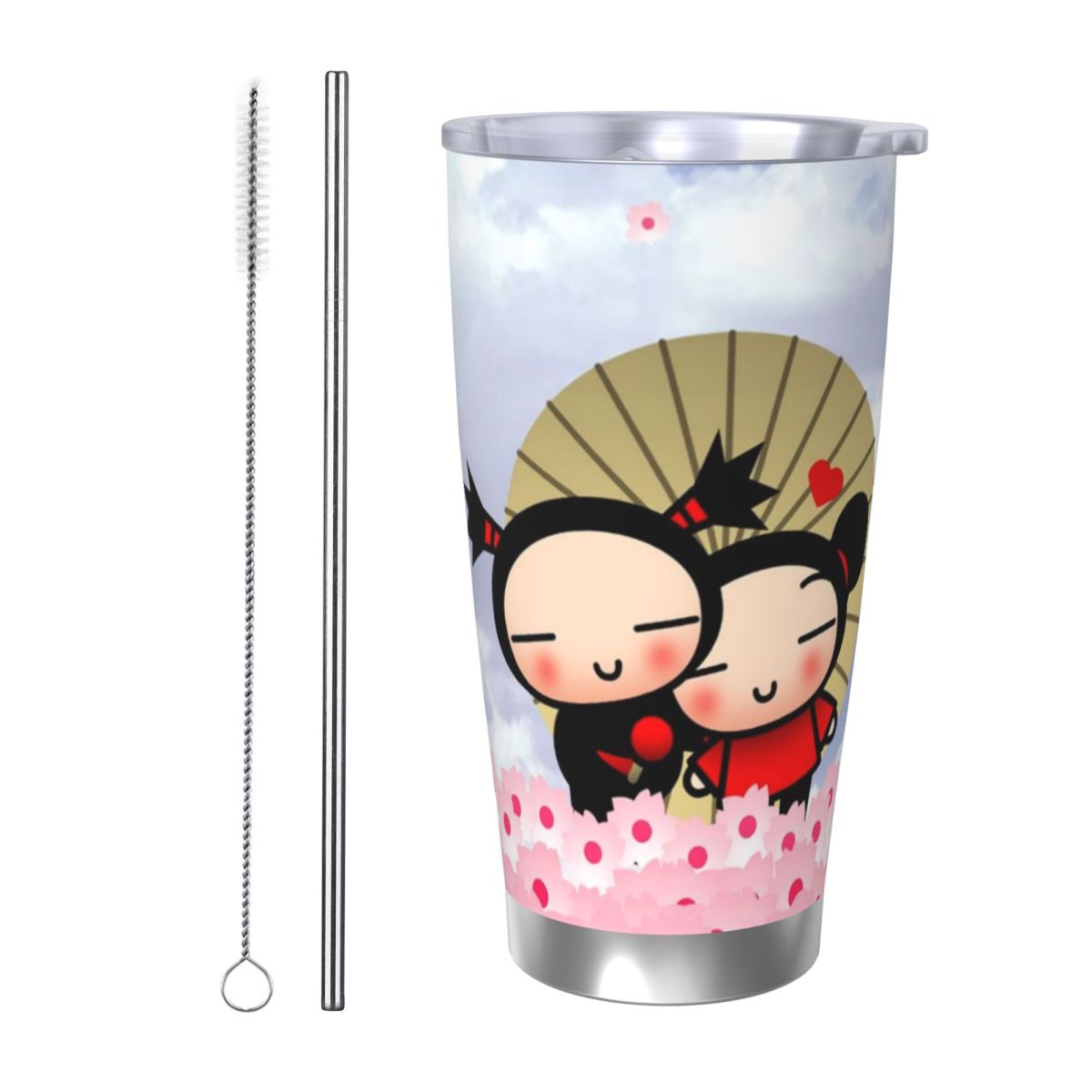 Flask Stainless Steel - Niedlicher Cartoon Pucca 20oz Edelstahl Isolierter