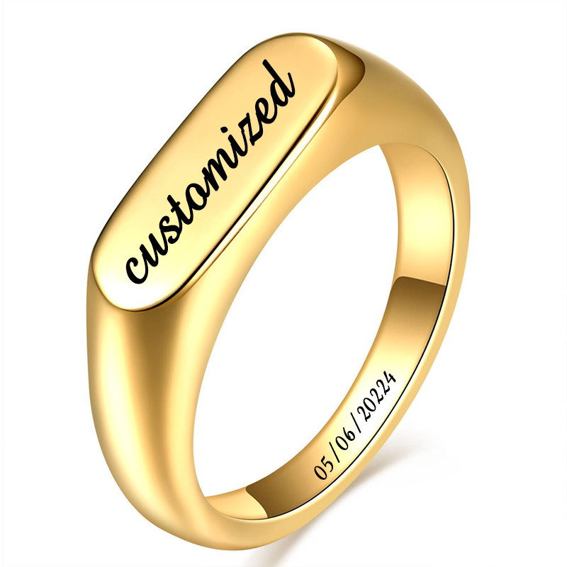 Signet Ring Men - Anpassbare Edelstahl-Siegelringe für Männer und Frauen,