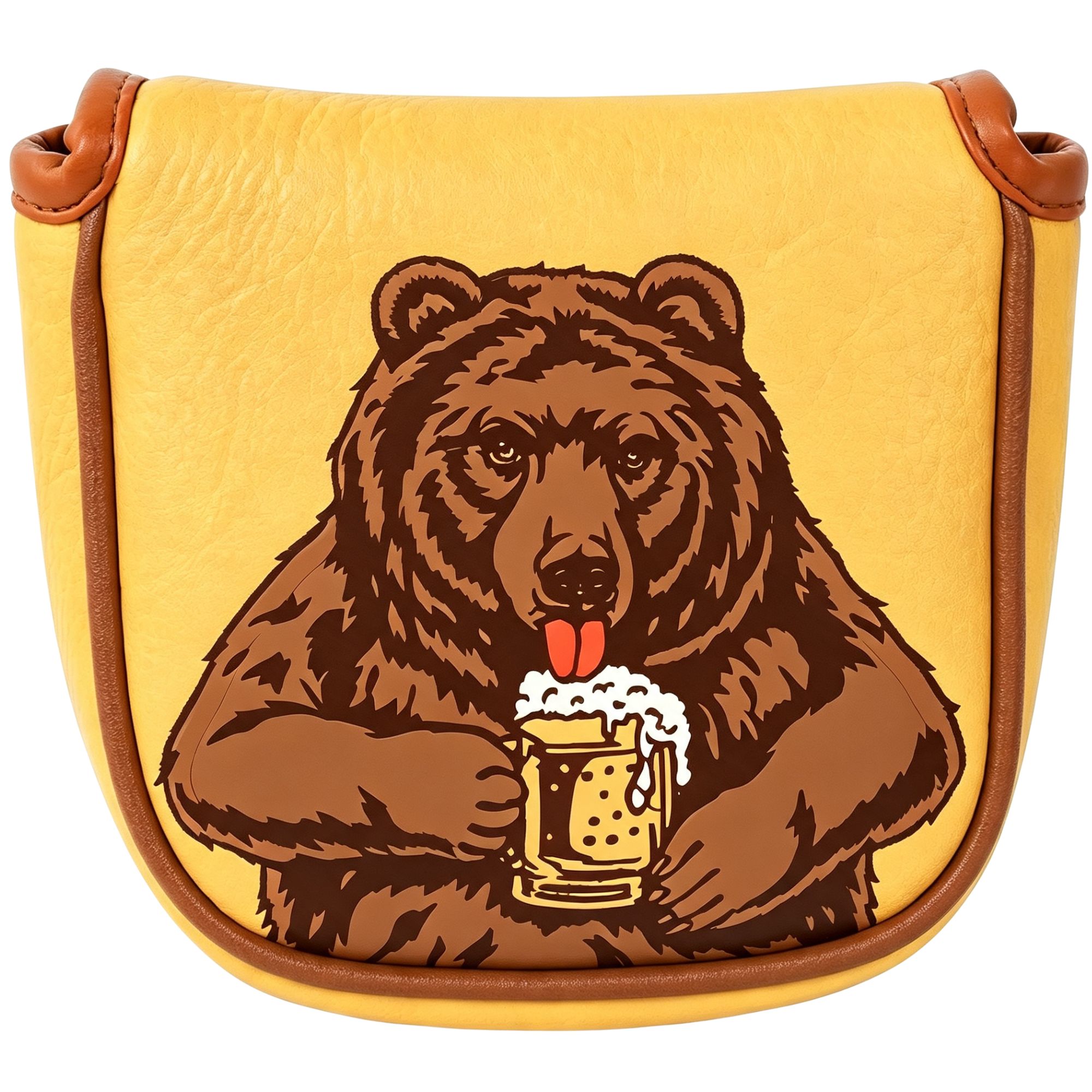 Men Accessories Style - Golf-Putter-Schutzhülle mit Totenkopf-Stickerei und Bierbären-Design für