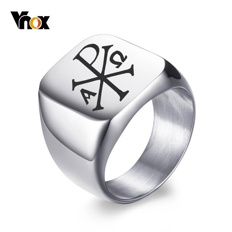 Signet Ring Men - Vnox Freies Personalisierte Stempel Ring Für