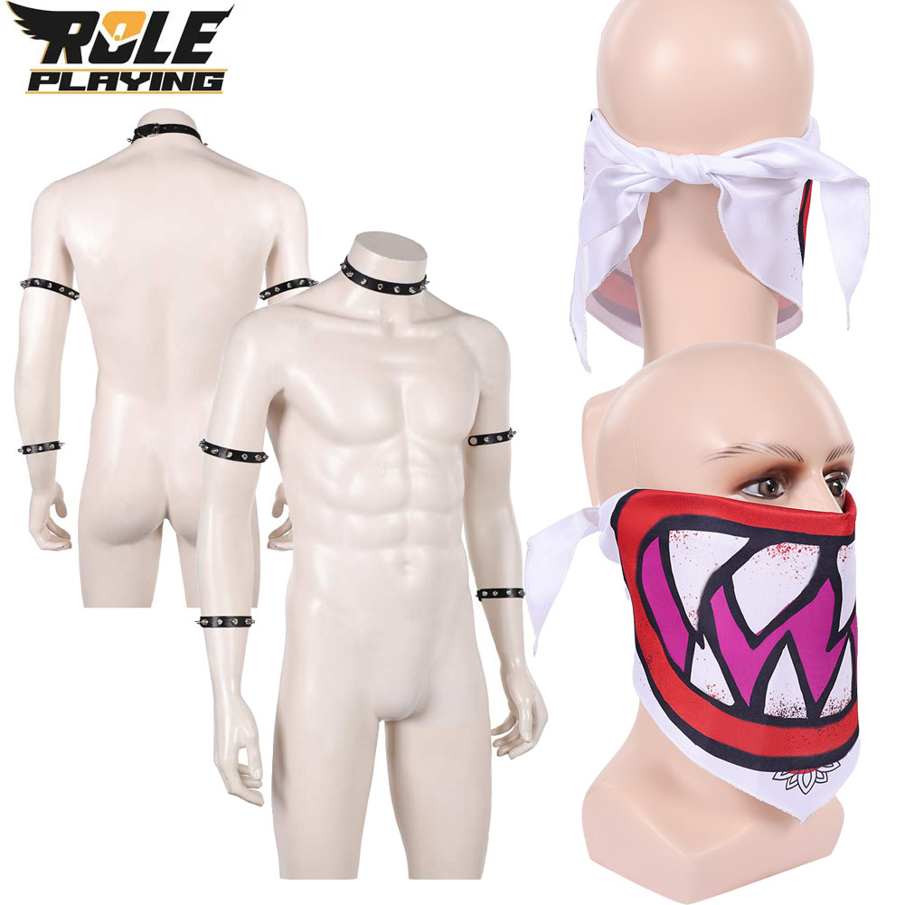 Men Accessories Hand - Bowser Jr Cosplay Schal, Maske, Armband,