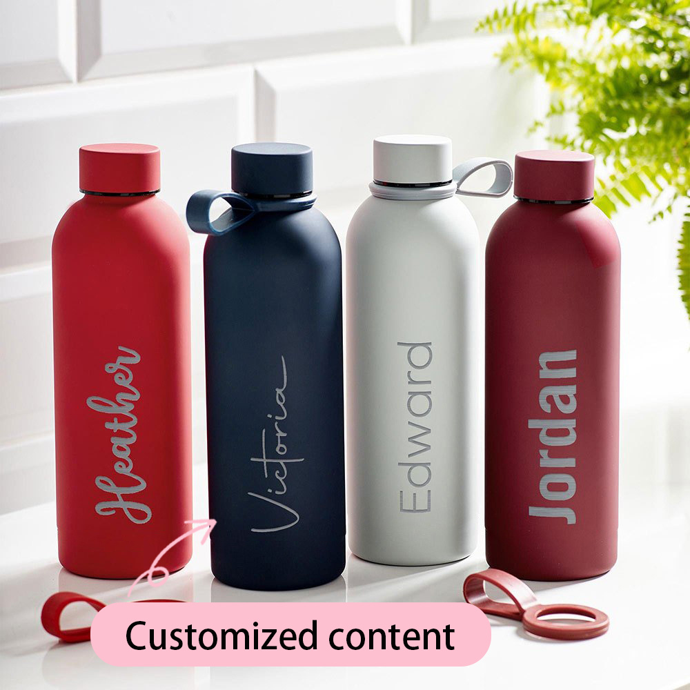 Flask Stainless Steel - Personalisierte Gravierte Edelstahl-Wasserflasche mit Namen, Isolierte