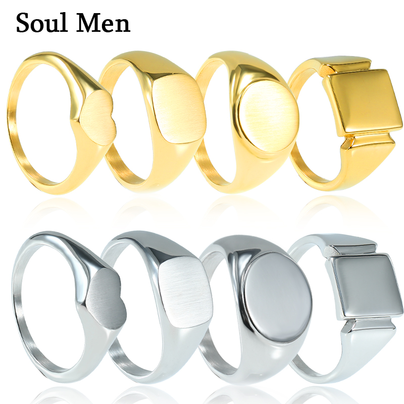 Signet Ring Men - Soul Männer Titan Stahl Ringe Für