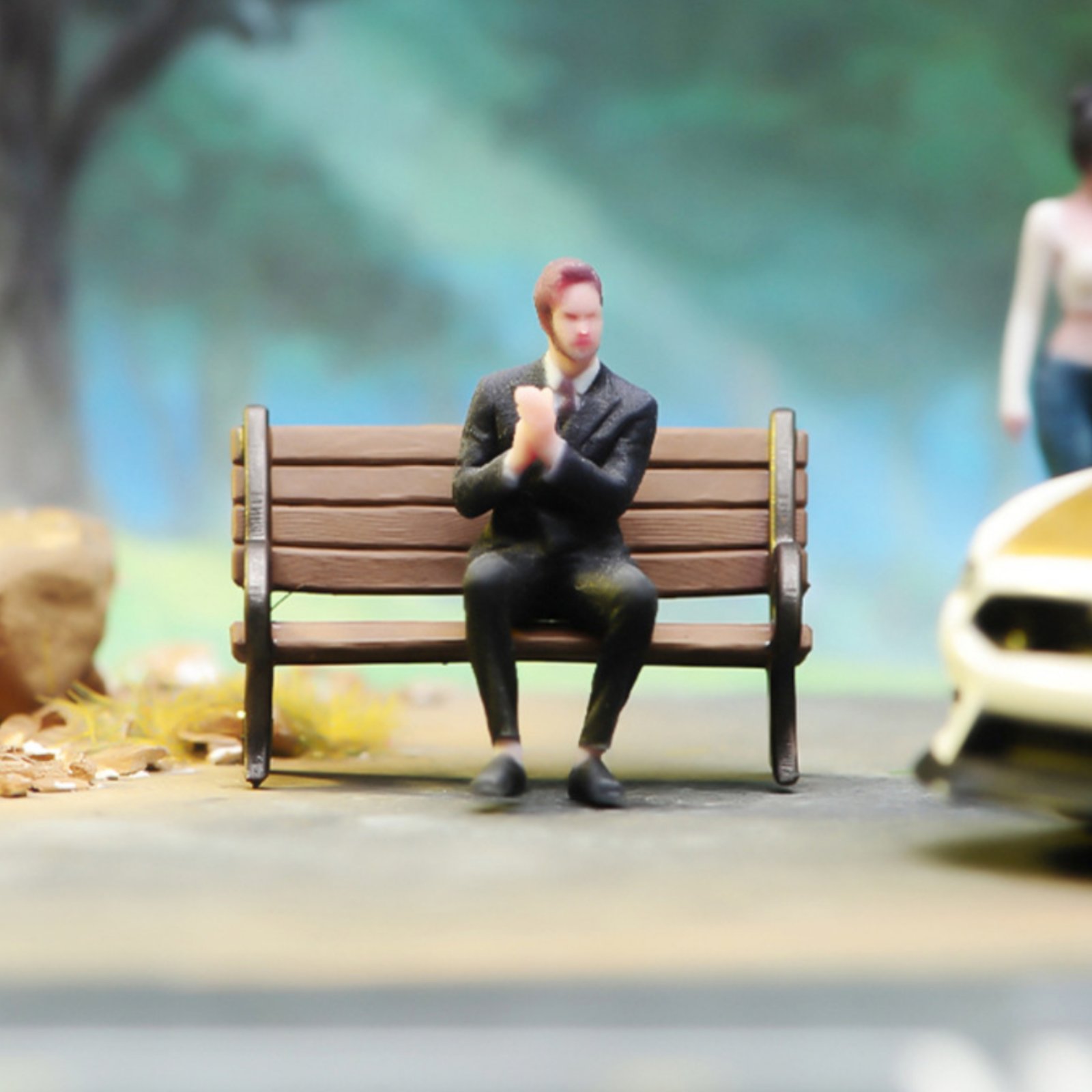 Men'S Accessories With Suits - 1:64 Maßstab Sitzende Mannfigur Dreidimensional Gedruckte