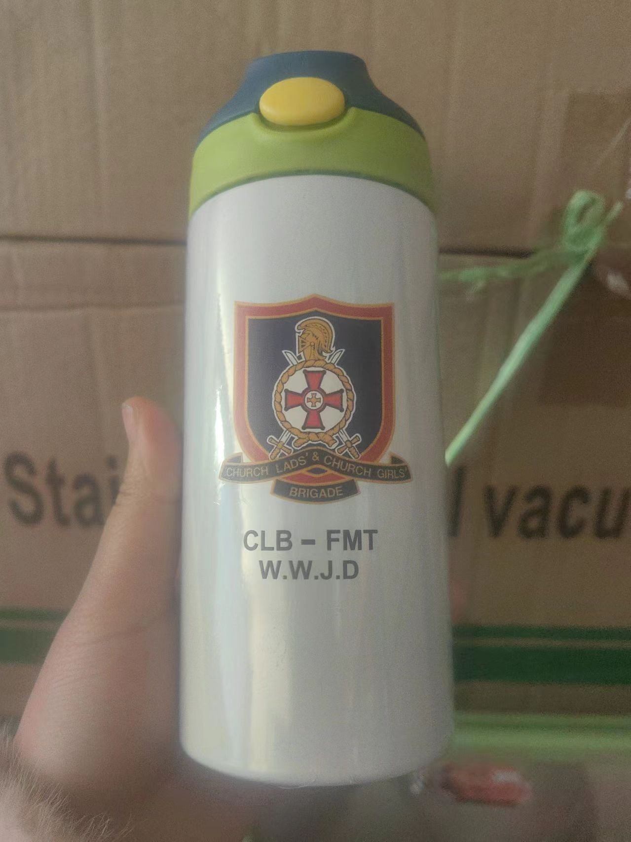Flask Stainless Steel - Personalisierter LOGO-Bild-Druck 12oz Gerader Trinkbecher mit