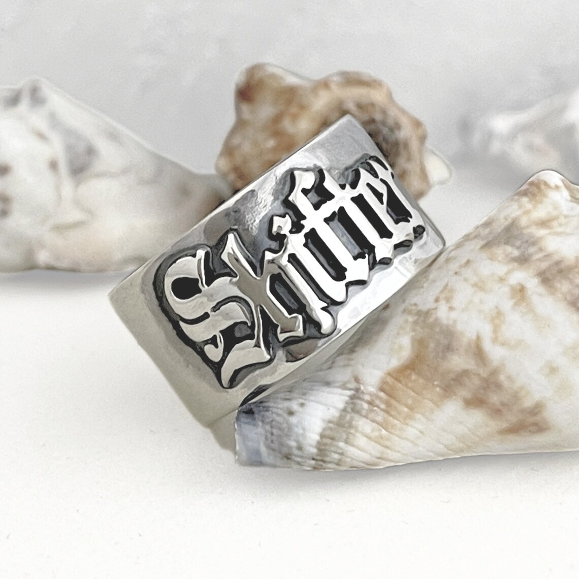 Men Accessories For Wedding - 12MM Herren Gothic Ringe personalisierte alte