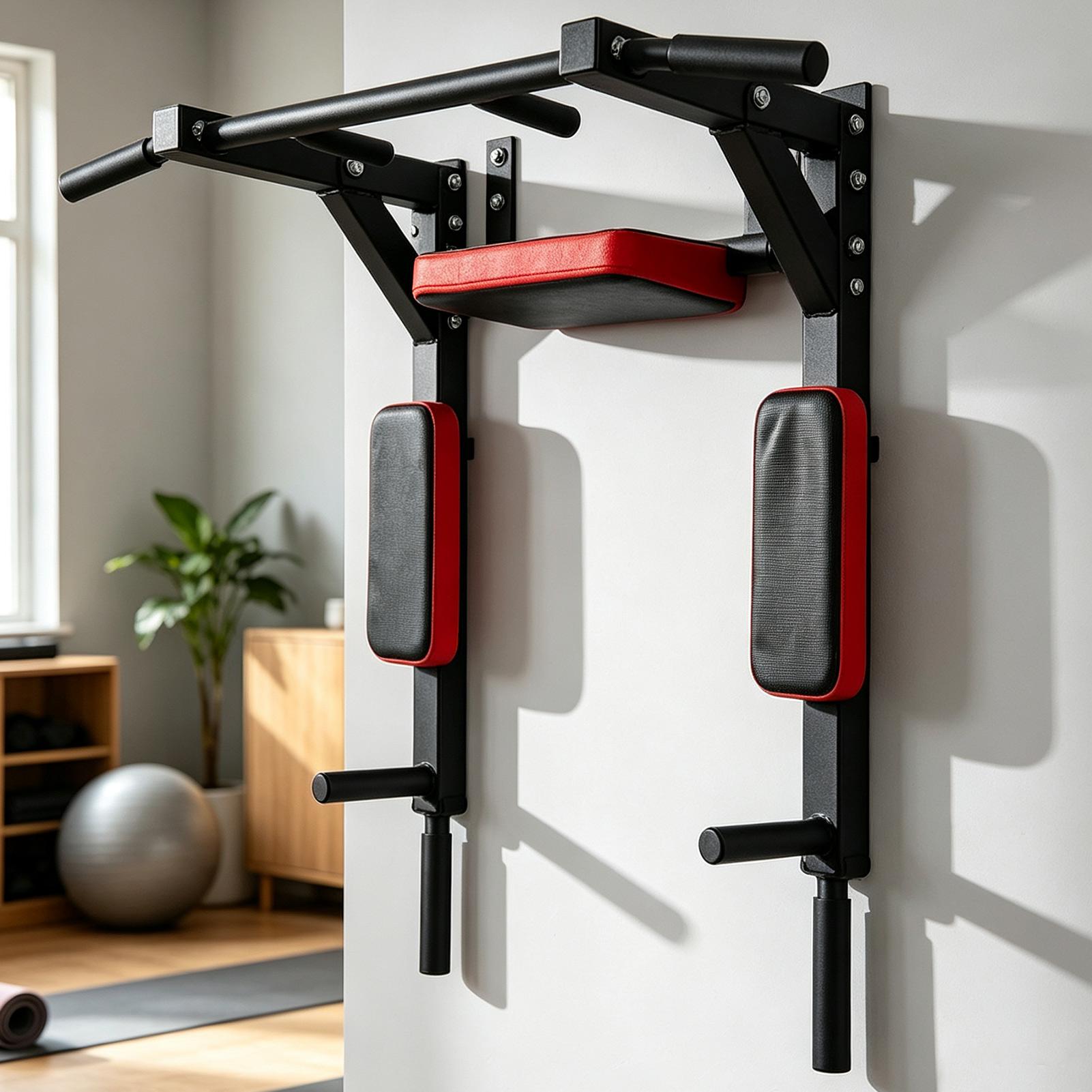 Men Accessories Hand - Wandmontierte Klimmzugstange, Fitness-Horizontalstange, multifunktionale Dip-Station mit