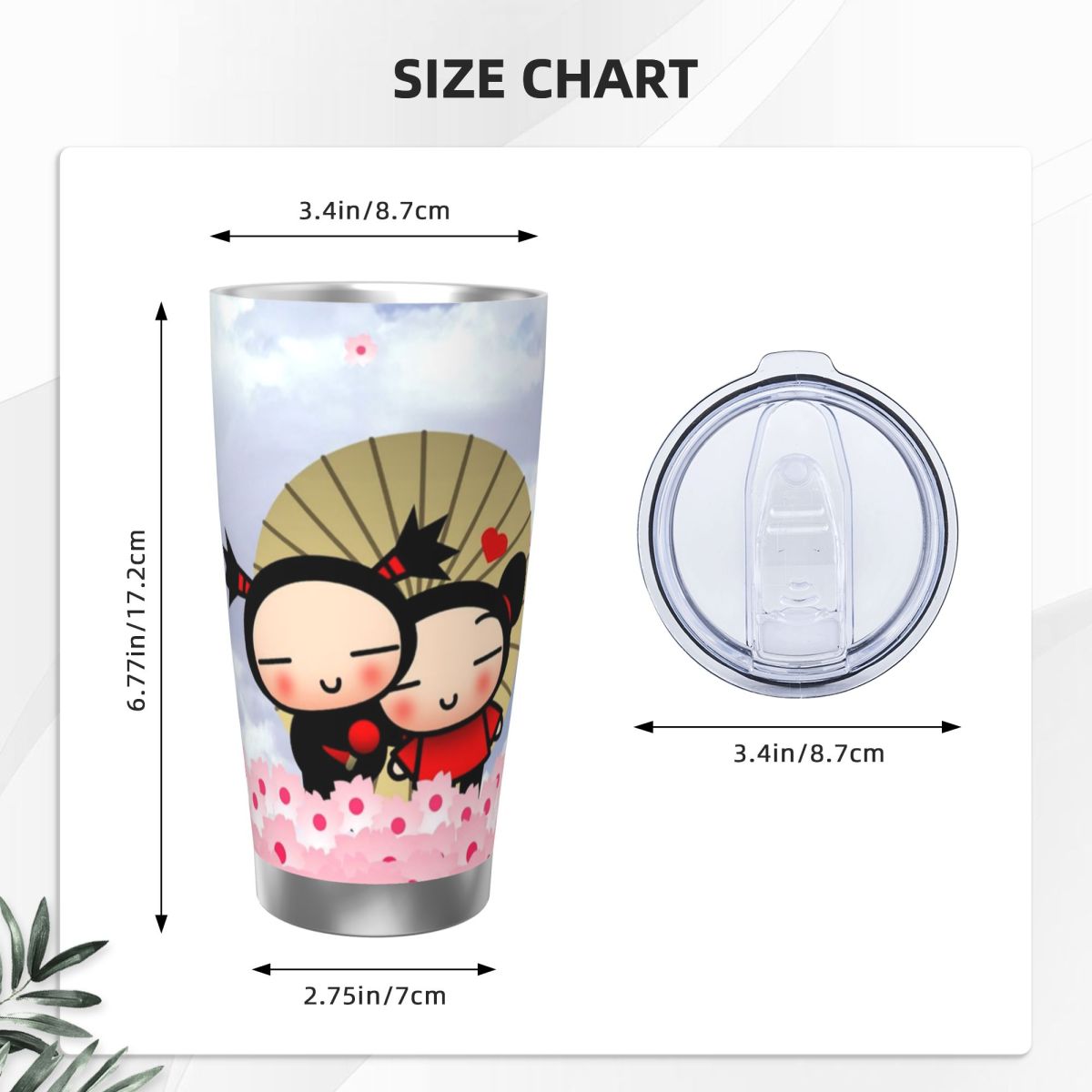 Niedlicher Cartoon Pucca 20oz  – Flask Stainless Steel Bewertung und Preis
