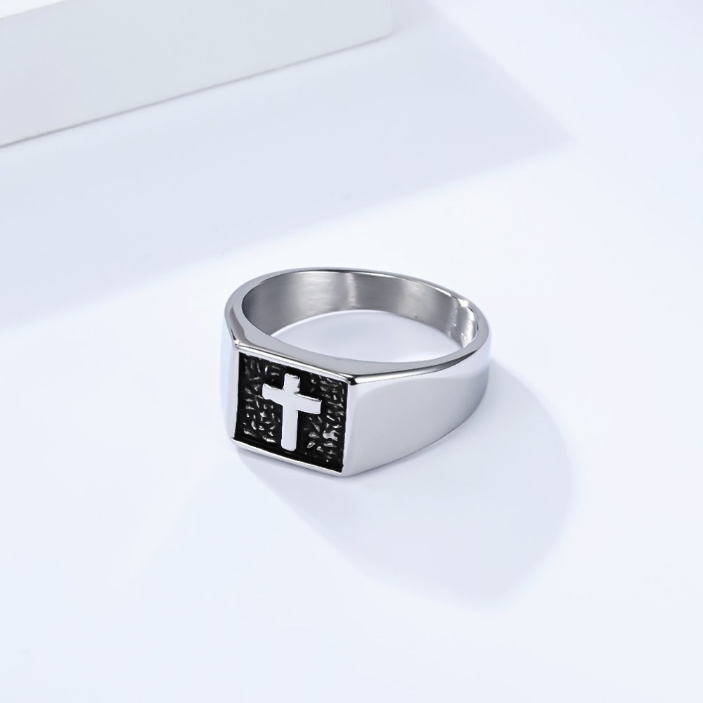 Somen Vintage Edelstahl Kreuz  – Signet Ring Men Bewertung und Preis