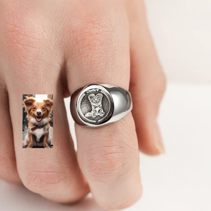 Benutzerdefinierter gravierter – Signet Ring Men Bewertung und Preis