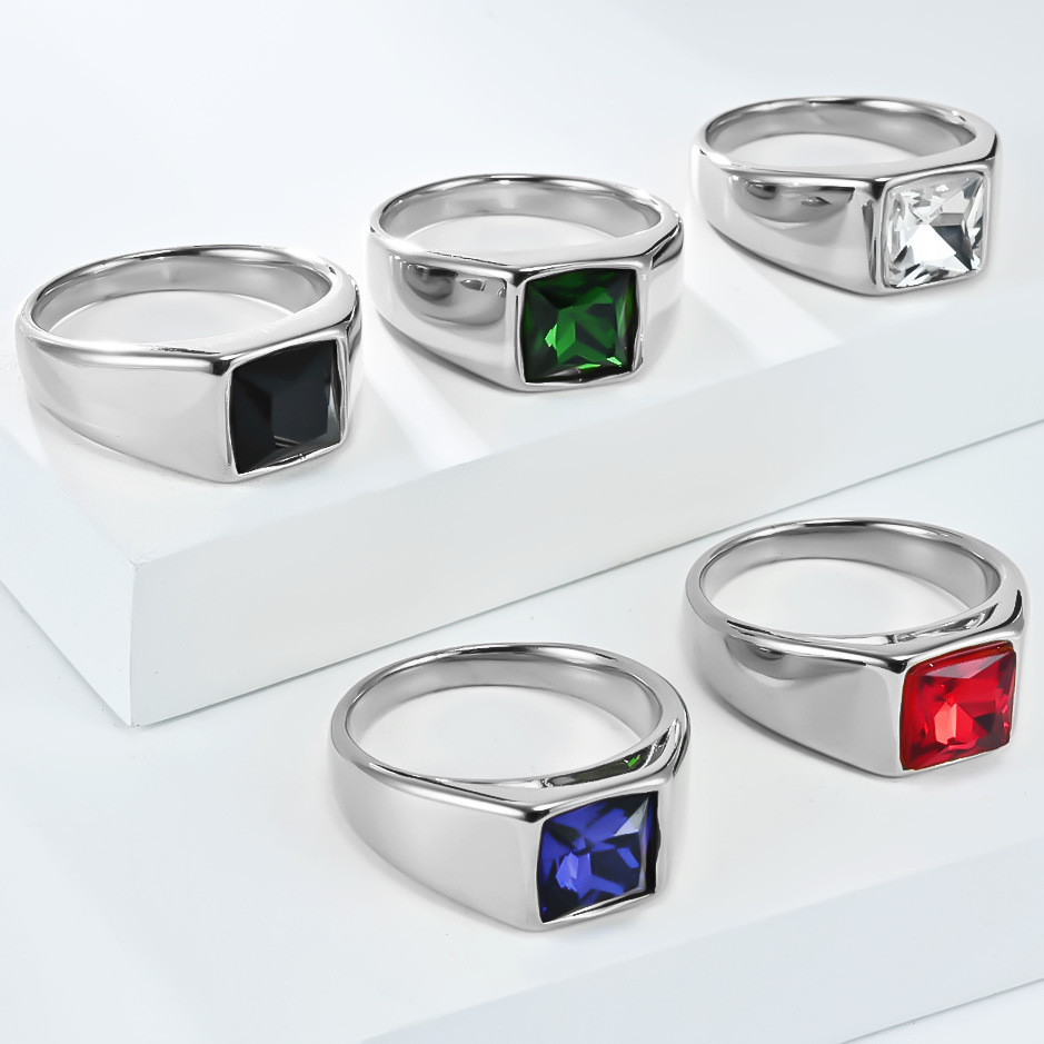 Edelstahl-Siegelring mit glänz – Signet Ring Men Bewertung und Preis
