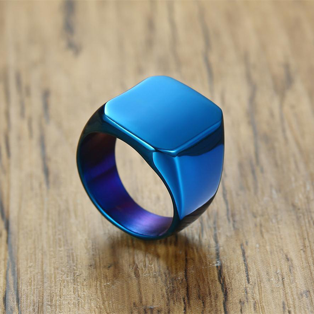 Freie Gravur neue Silber/Gold/ – Signet Ring Men Bewertung und Preis