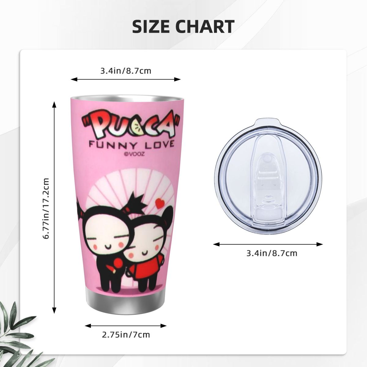 Niedlicher Cartoon Pucca 20oz  – Flask Stainless Steel Bewertung und Preis