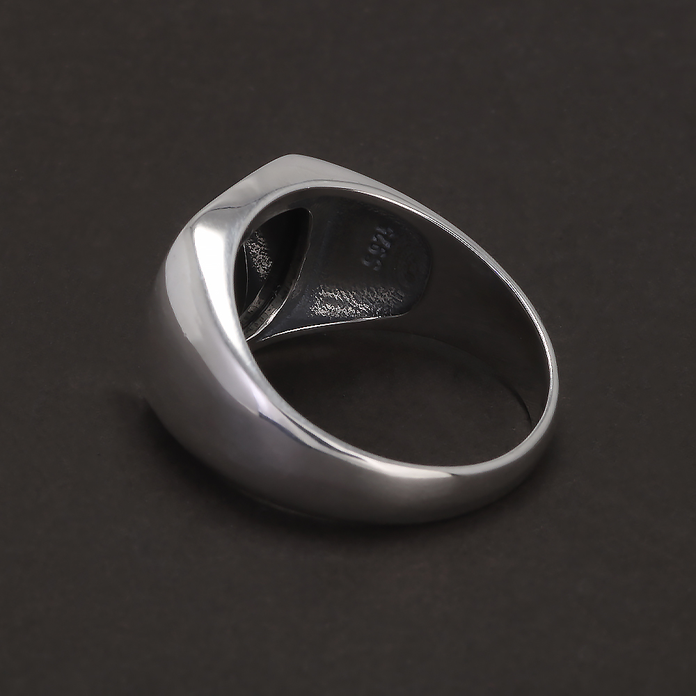 S925 Sterling Silber Schwarz O – Signet Ring Men Bewertung und Preis